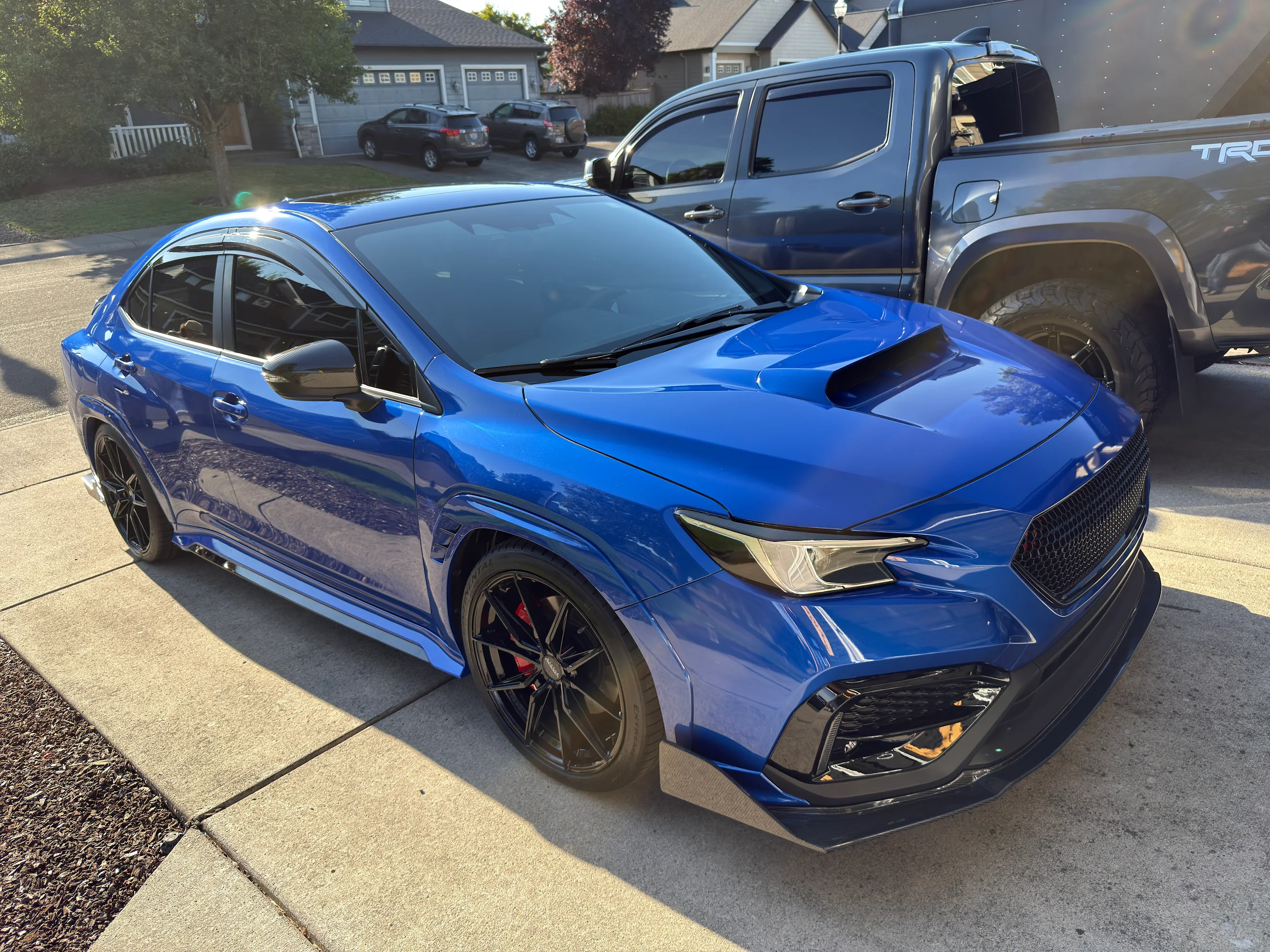 Blue Subaru exterior
