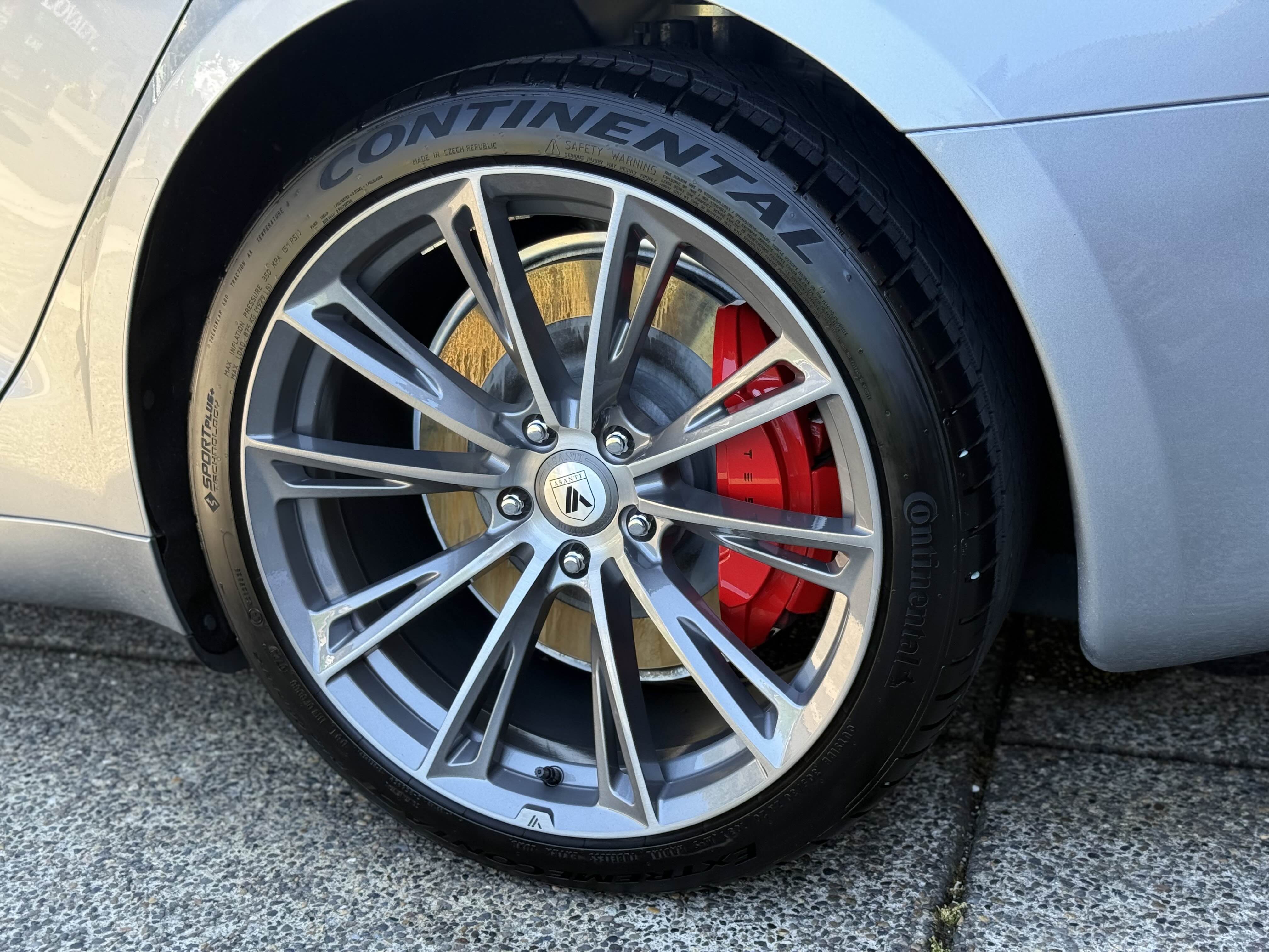 Close-up of professionally detailed wheel