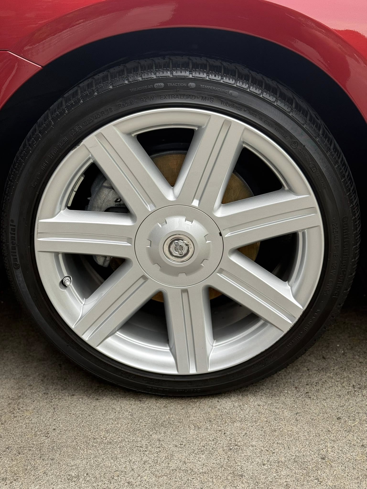 Close-up of car wheel