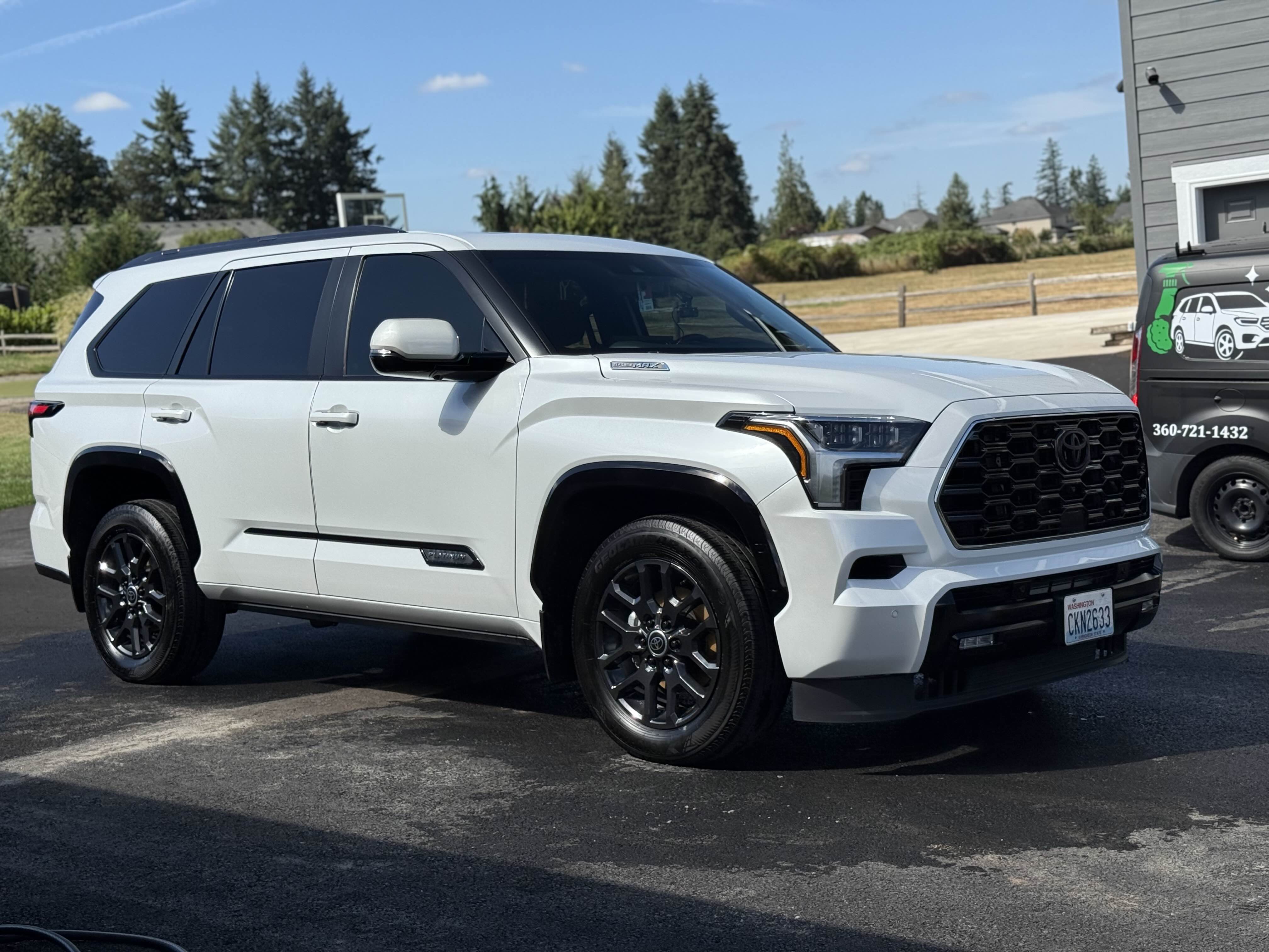 Detailed white Toyota SUV